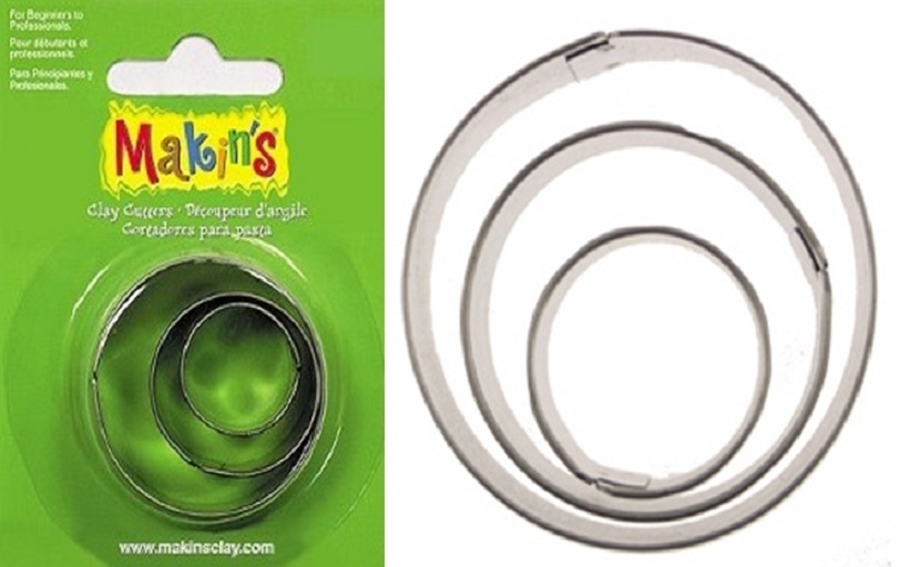 Cutter metalic Makin's din 3 piese - rotund
